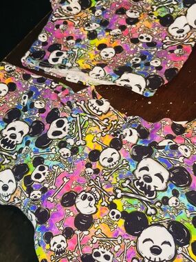 Kids Multicolor Skull-Mouse Pajama Set - Unbranded